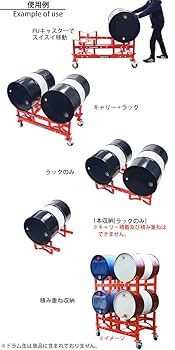 Amazon.co.jp: ドラム缶ラック キャリー付き 耐荷重約1t 約